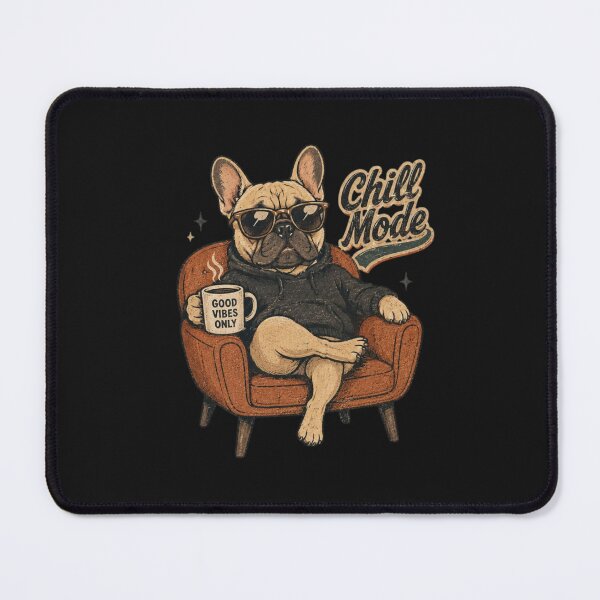Item preview, Retro Chill Mode French Bulldog Graphic Tee designed and sold by myfunnyshirt.