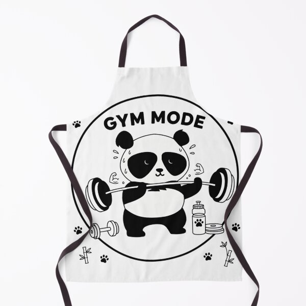 Item preview, Cute Panda Weightlifting Gym Workout Funny Art designed and sold by CrystalMineArts.