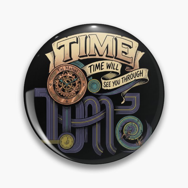Item preview, Vintage Steampunk Clock Time Will See You Through Retro Typography designed and sold by Brilleking.