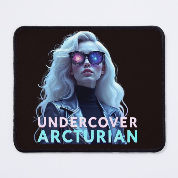 Item preview, Undercover Arcturian - Ethereal Light Blue Alien Fashion Model T-Shirt for Starseeds and Spiritual Seekers" designed and sold by highvibz72.