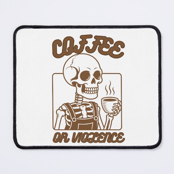 Item preview, coffee or violence simple classic design designed and sold by OldSkullDesigns.