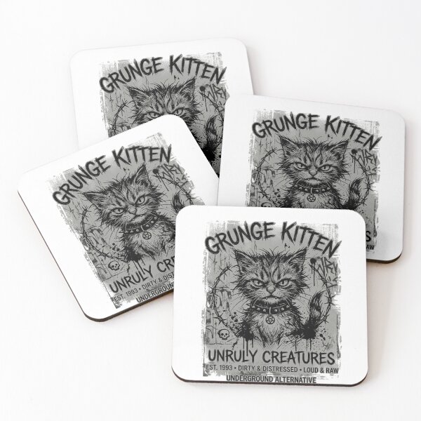 Item preview, Grunge Kitten T-Shirt | Vintage Underground Band Merch Shirt designed and sold by DmaarGroup.
