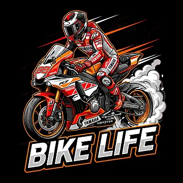 Artwork thumbnail, Bike Life Street Racing Rider Design by enzoade