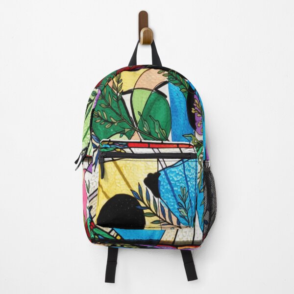 Item preview, Abstract Collision Botanical stained glass colorful geometric abstract design designed and sold by SmashingDeals.