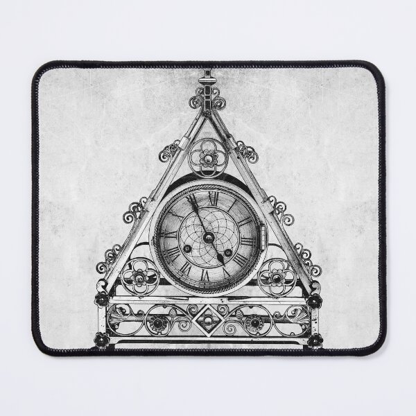 Item preview, 19th Century Gothic Mantel Clock Dark Victorian Art designed and sold by Ghoul Enterprises.