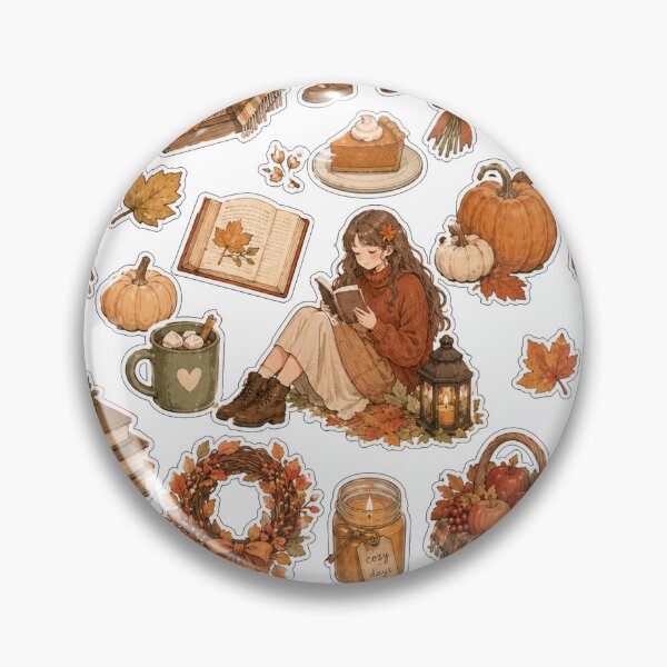 Item preview, Amber Meadow Cottage Sticker Collection, nostalgic autumn-themed sticker, harvest florals, countryside, golden seasonal magic. designed and sold by BlareBlare.