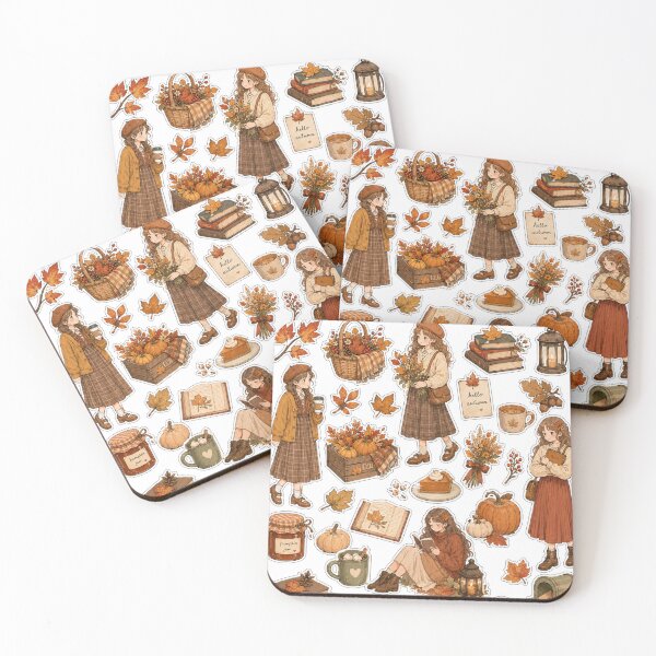 Item preview, Amber Meadow Cottage Sticker Collection, nostalgic autumn-themed sticker, harvest florals, countryside, golden seasonal magic. designed and sold by BlareBlare.