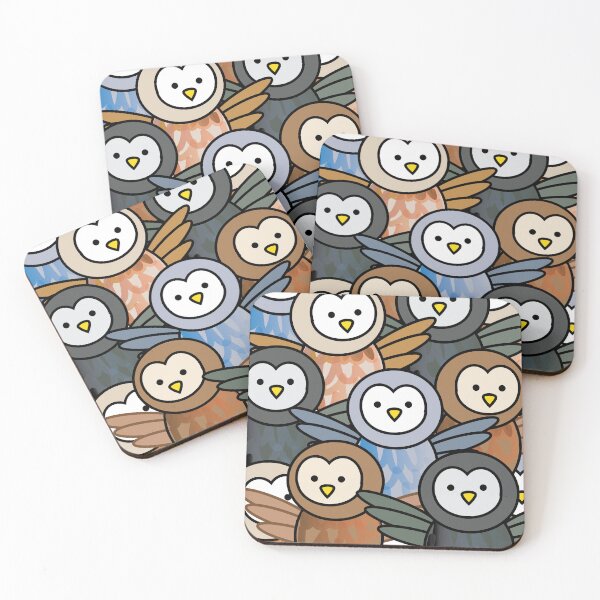 Item preview, Owl bird pattern cute colorful animals designed and sold by fluffyfamcraft.