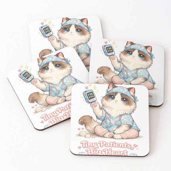 Item preview, Tiny Patients Big Heart Pediatric Nurse Cat designed and sold by Inspirahawke.