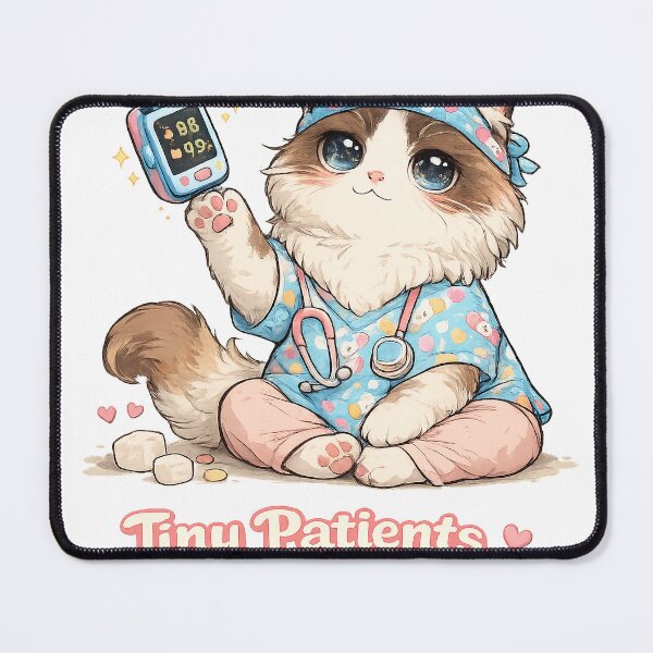 Item preview, Tiny Patients Big Heart Pediatric Nurse Cat designed and sold by Inspirahawke.
