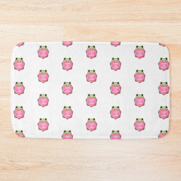 Item preview, Cute Frog Love Is Love Sticker LGBTQ Pride Kawaii Animal Rainbow Heart designed and sold by JaiSoftStudio.