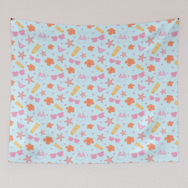 Item preview, Beachy Babe Seamless Pattern designed and sold by flossistudio.