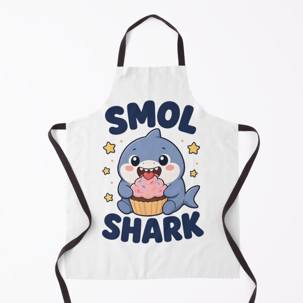 Item preview, Cute Smol Shark Eating Pink Cupcake Illustration designed and sold by aashcreat.