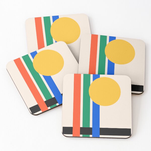 Item preview, 80s Bauhaus Colorful Sunset Minimalist Geometric Art designed and sold by MaiZephyr.
