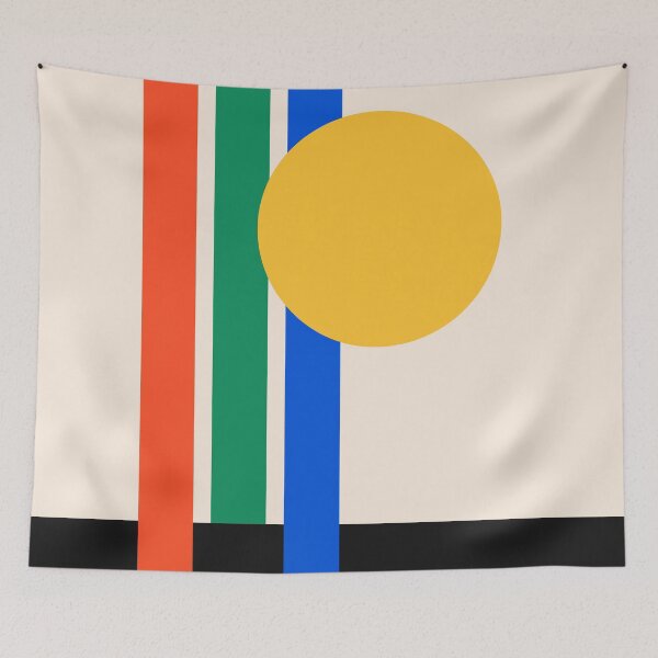 Item preview, 80s Bauhaus Colorful Sunset Minimalist Geometric Art designed and sold by MaiZephyr.