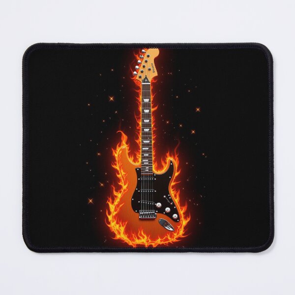 Item preview, Electric guitar in flames designed and sold by TheLandsOfMagic.