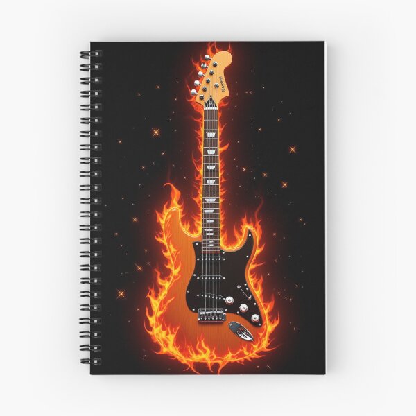 Item preview, Electric guitar in flames designed and sold by TheLandsOfMagic.