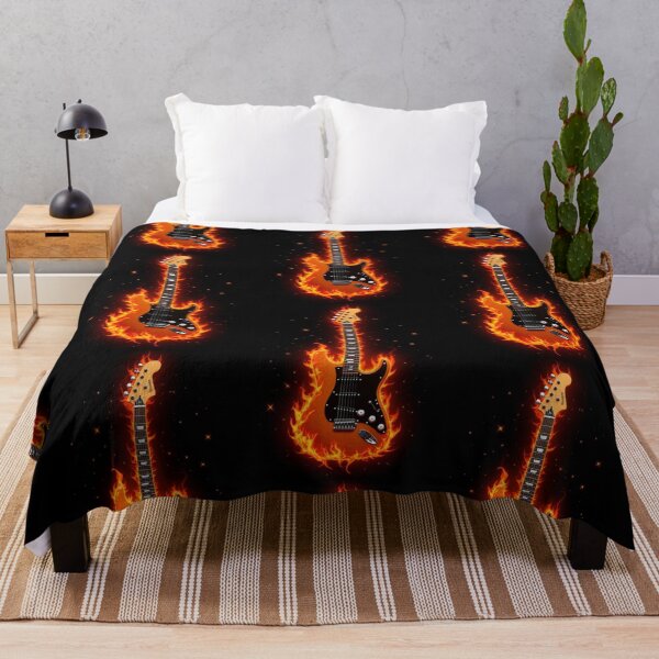 Item preview, Electric guitar in flames designed and sold by TheLandsOfMagic.