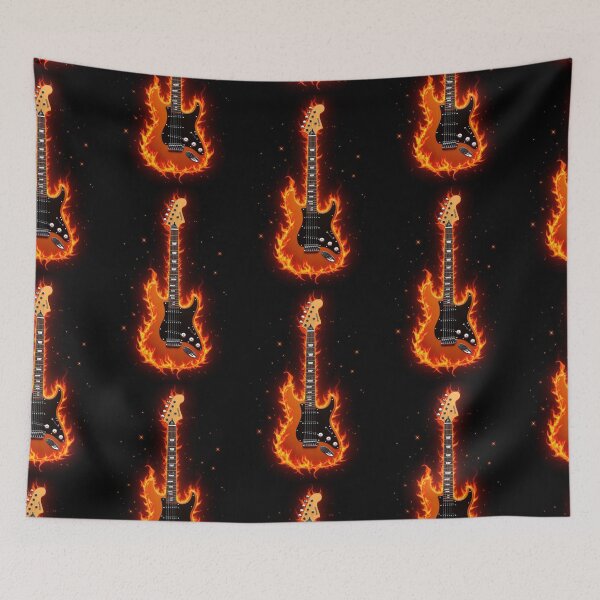 Item preview, Electric guitar in flames designed and sold by TheLandsOfMagic.