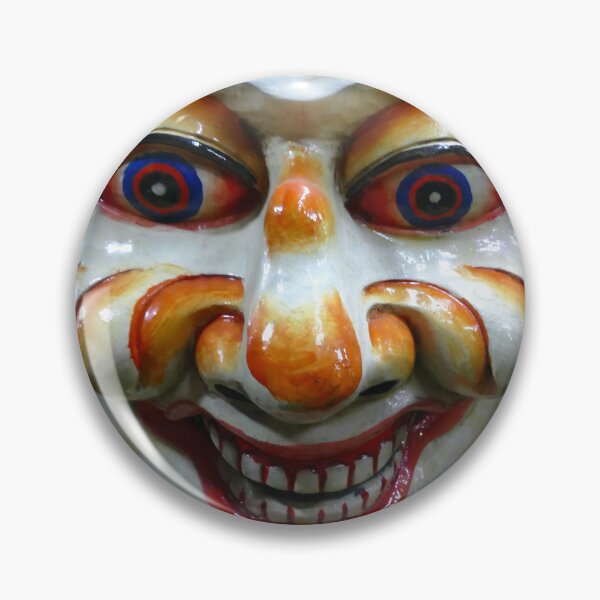 Item preview, Weird Nepalese Clown Face Mask designed and sold by jaynerushton.