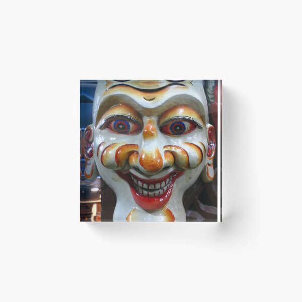 Item preview, Weird Nepalese Clown Face Mask designed and sold by jaynerushton.