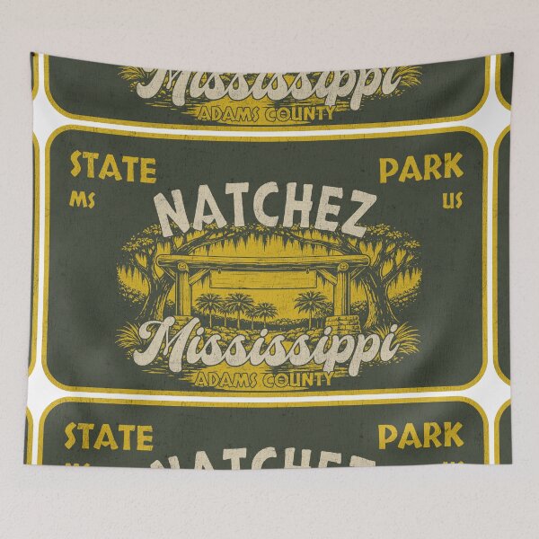 Item preview, Natchez State Park, Adams County, Mississippi, badge design designed and sold by Wanderful-roads.