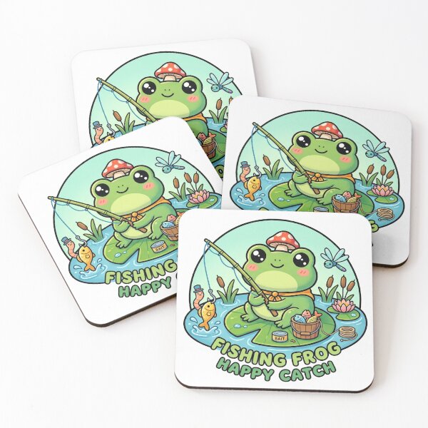 Item preview, Fishing Frog – Cute Relaxing Pond Adventure Cartoon Design designed and sold by ArtsyExplorer.