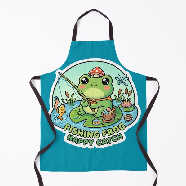 Item preview, Fishing Frog – Cute Relaxing Pond Adventure Cartoon Design designed and sold by ArtsyExplorer.