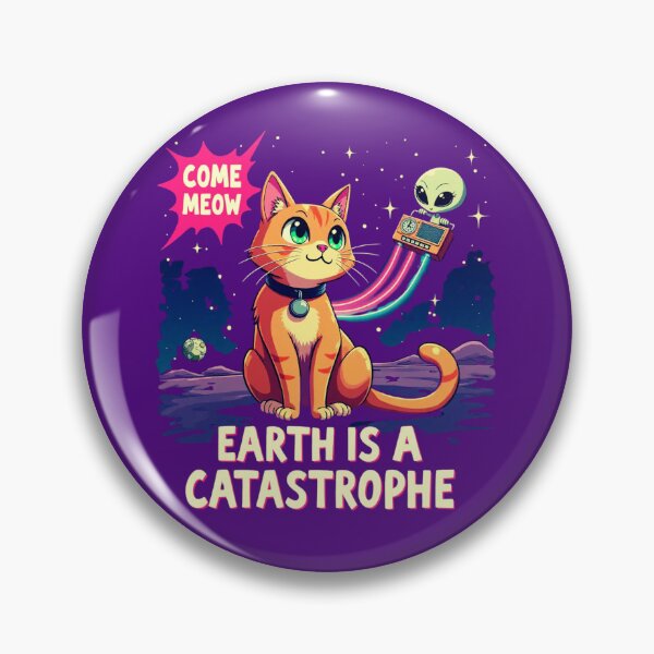 Item preview, "Come Meow - Telepathic Tabby Cat Sending SOS to Friendly Alien - Funny Sci-Fi Cat Design for Starseeds" designed and sold by highvibz72.