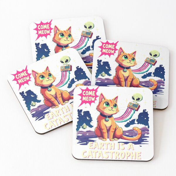 Item preview, "Come Meow - Telepathic Tabby Cat Sending SOS to Friendly Alien - Funny Sci-Fi Cat Design for Starseeds" designed and sold by highvibz72.