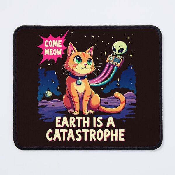 Item preview, "Come Meow - Telepathic Tabby Cat Sending SOS to Friendly Alien - Funny Sci-Fi Cat Design for Starseeds" designed and sold by highvibz72.