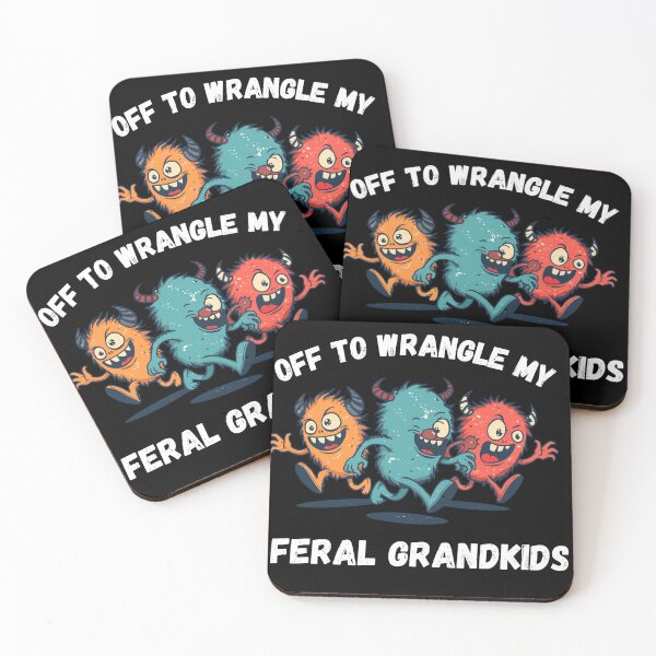Item preview, Off to Wrangle My Feral Grandkids Vintage Retro Cartoon designed and sold by ChameraDesign.