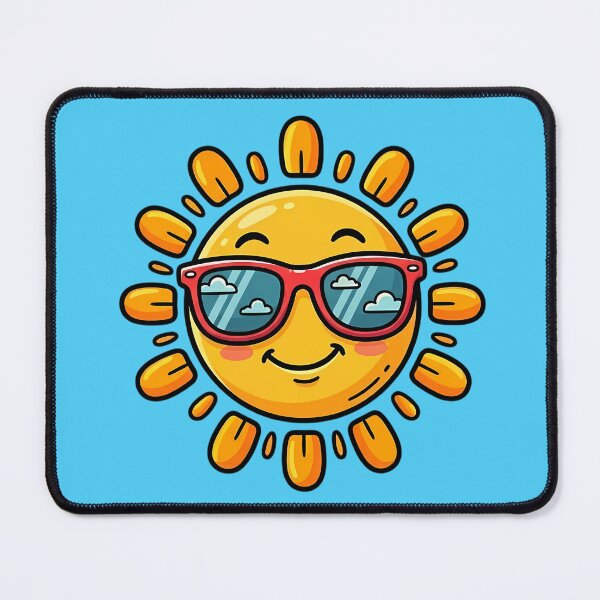 Item preview, Cute Kawaii Sun Wearing Red Sunglasses Summer Illustration designed and sold by jo-e-basta.