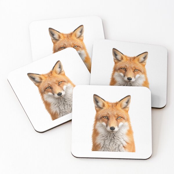Item preview, Red Fox Face Portrait - Dark Academia Wildlife Print designed and sold by NightlarkS.