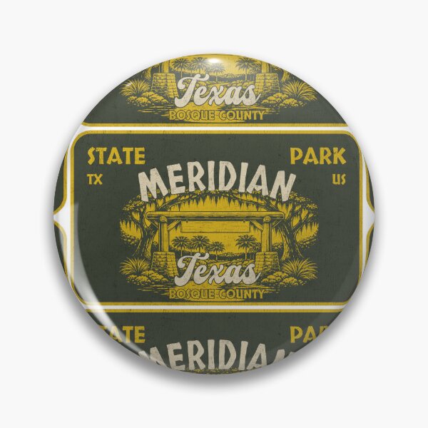 Item preview, Meridian State Park, Bosque County, Texas, badge design designed and sold by Wanderful-roads.