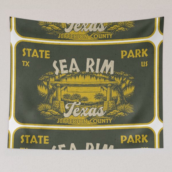 Item preview, Sea Rim State Park, Jefferson County, Texas, badge design designed and sold by Wanderful-roads.