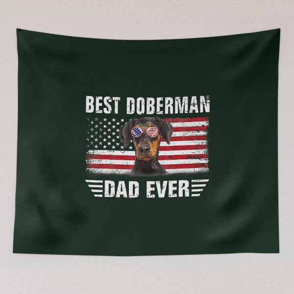 Item preview, American Flag Best Doberman Dad Ever Tee Dog Dad T-Shirt designed and sold by AnvitaBolyard.