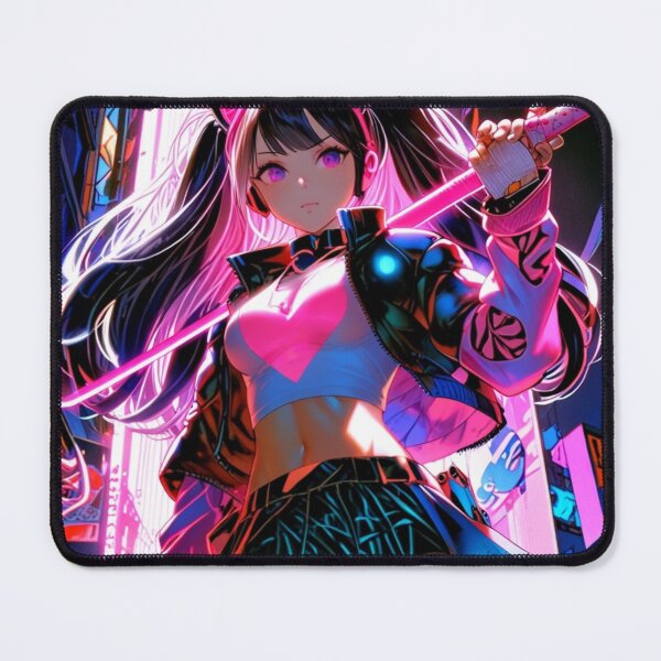 Item preview, Cyberpunk Anime Cat Girl Neon City Aesthetic designed and sold by AnimDream .