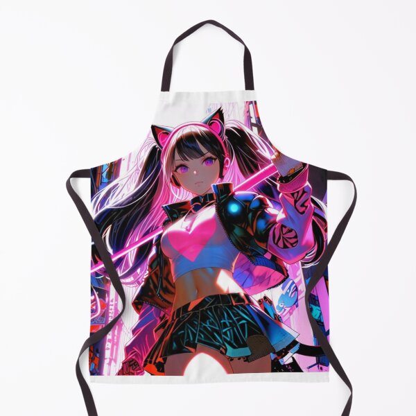 Item preview, Cyberpunk Anime Cat Girl Neon City Aesthetic designed and sold by AnimDream .
