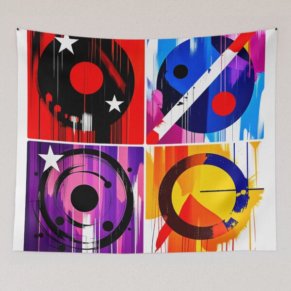 Item preview, cosmic pop geometry colorful geometric abstract design designed and sold by SmashingDeals.