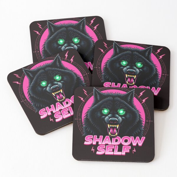 Item preview, Shadow Self - Aggressive Neon Wolf Art for Inner Shadow Work, Dark Psychology and Synthwave Aesthetic designed and sold by highvibz72.
