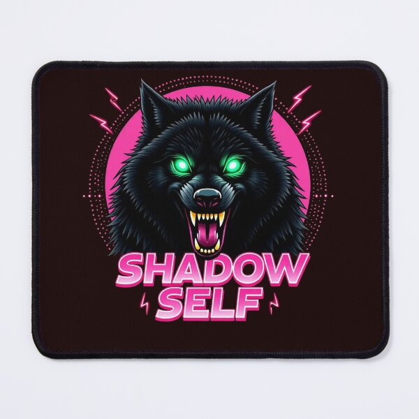 Item preview, Shadow Self - Aggressive Neon Wolf Art for Inner Shadow Work, Dark Psychology and Synthwave Aesthetic designed and sold by highvibz72.