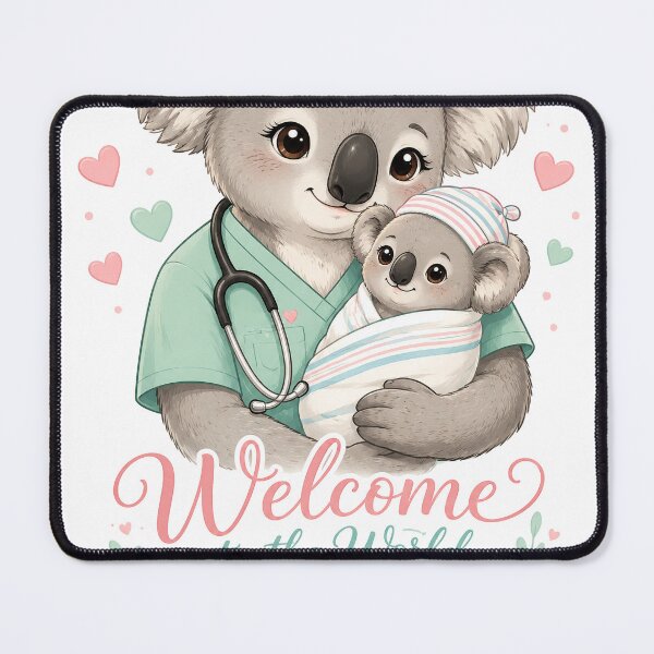 Item preview, Welcome Little One Koala Nurse Illustration designed and sold by Inspirahawke.