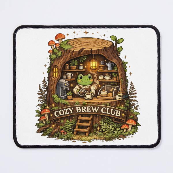 Item preview, Cozy Brew Club Pixel Frog Coffee Barista T-Shirt designed and sold by NeonVoid Studio.