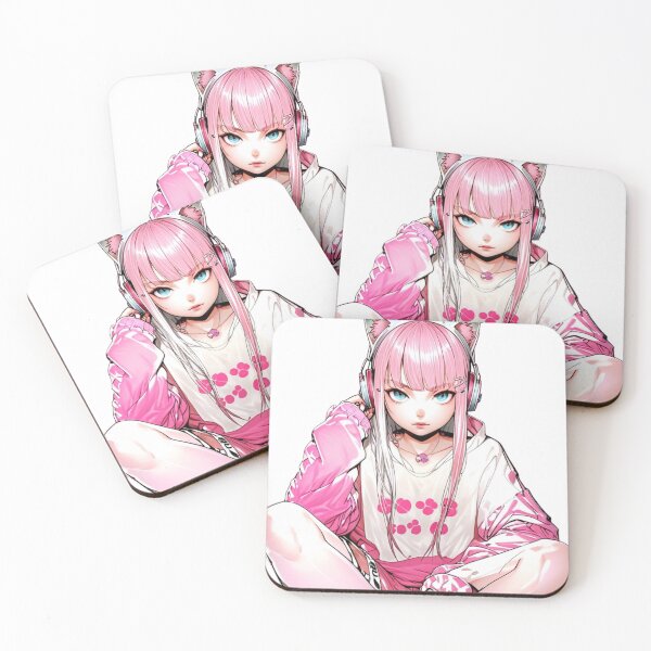 Item preview, Cute Kawaii Anime Girl Pink Hoodie Aesthetic designed and sold by AnimDream .