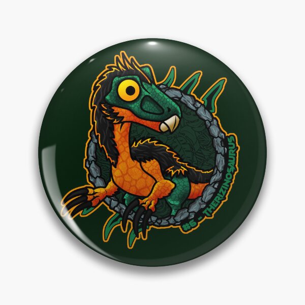 Item preview, Pocket Dinosaur Therizinosaurus – Cute Chibi Feathered Dinosaur designed and sold by Grimtech Workshop.