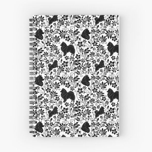 Item preview, Spitz Dog Floral Silhouette Pattern | Pomeranian German Japanese Spitz Design designed and sold by WildLakePatterns.