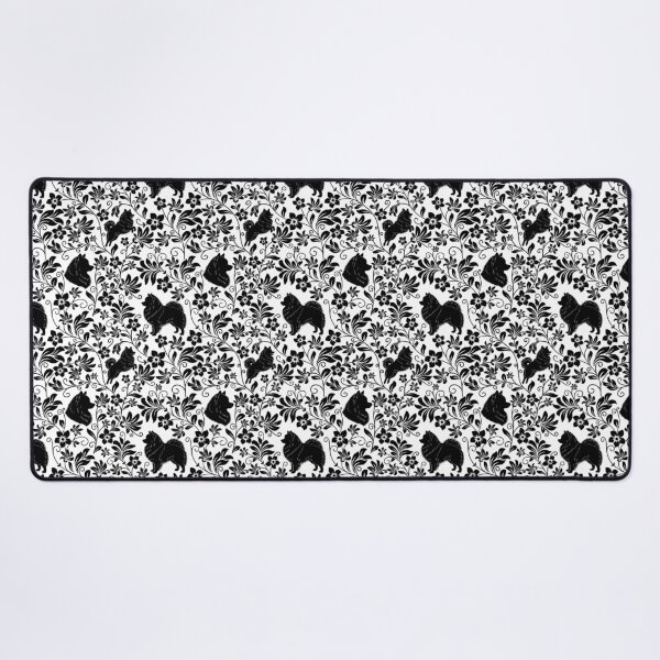 Item preview, Spitz Dog Floral Silhouette Pattern | Pomeranian German Japanese Spitz Design designed and sold by WildLakePatterns.