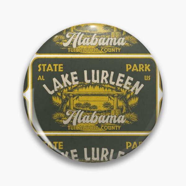 Item preview, Lake Lurleen State Park, Tuscaloosa County, Alabama, badge design designed and sold by Wanderful-roads.