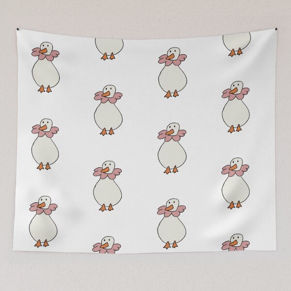 Item preview, Goose with pink flower designed and sold by DaisyRoseBliss.